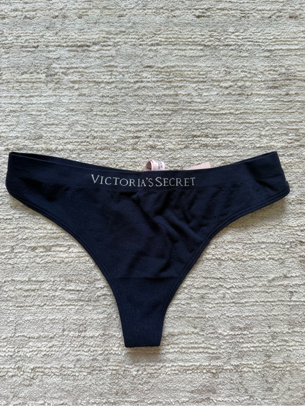 Victoria’s Secret Navy Logo Thong (Size Small) - Picture 3 of 5